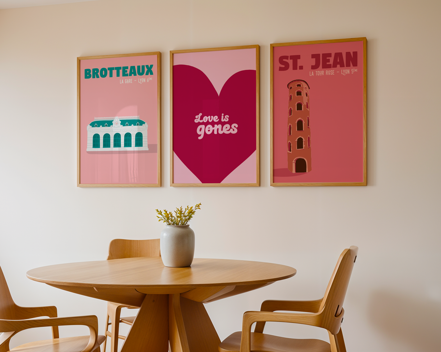 Trio d’affiches – Créez votre harmonie murale (format A4 ou A3)